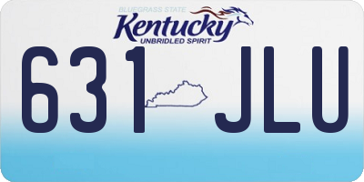 KY license plate 631JLU