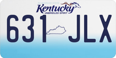KY license plate 631JLX