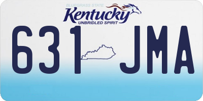 KY license plate 631JMA