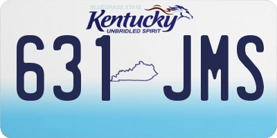 KY license plate 631JMS