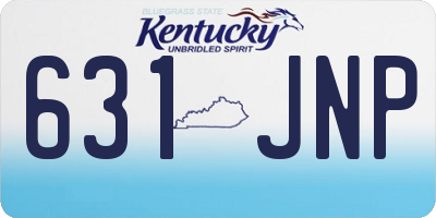 KY license plate 631JNP