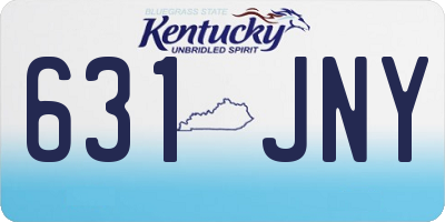KY license plate 631JNY