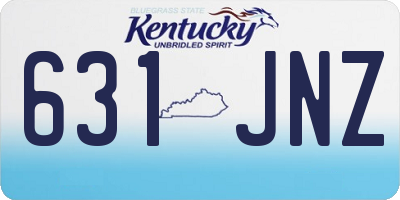 KY license plate 631JNZ