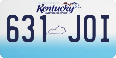 KY license plate 631JOI