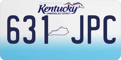 KY license plate 631JPC