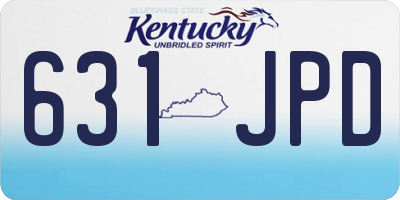 KY license plate 631JPD