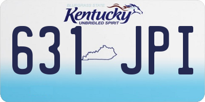 KY license plate 631JPI