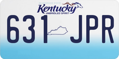 KY license plate 631JPR
