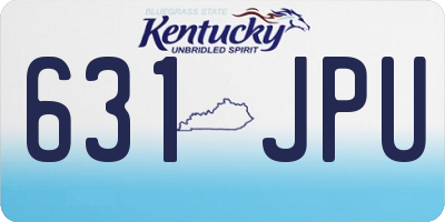 KY license plate 631JPU