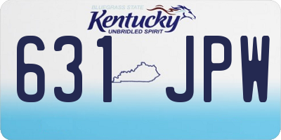 KY license plate 631JPW