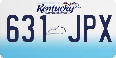 KY license plate 631JPX