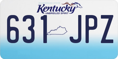 KY license plate 631JPZ