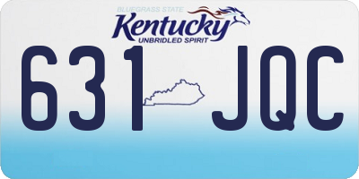 KY license plate 631JQC