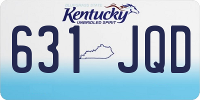 KY license plate 631JQD