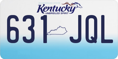 KY license plate 631JQL