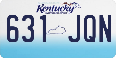 KY license plate 631JQN