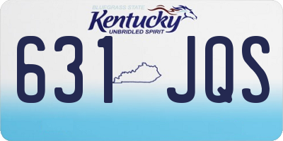 KY license plate 631JQS