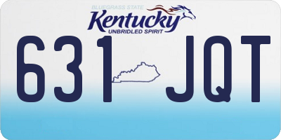 KY license plate 631JQT