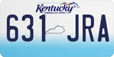 KY license plate 631JRA