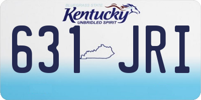 KY license plate 631JRI