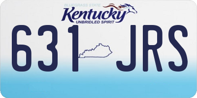 KY license plate 631JRS