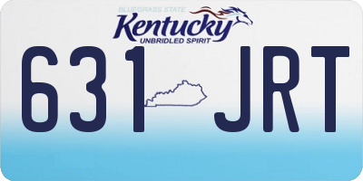 KY license plate 631JRT