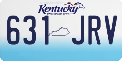 KY license plate 631JRV