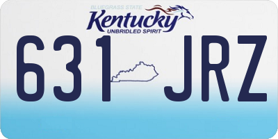 KY license plate 631JRZ