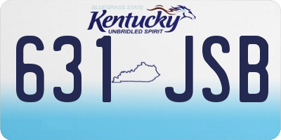 KY license plate 631JSB