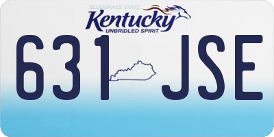 KY license plate 631JSE