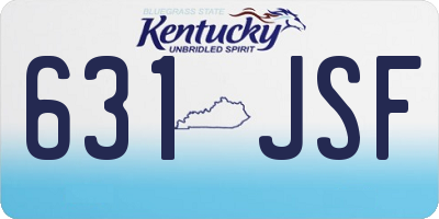 KY license plate 631JSF