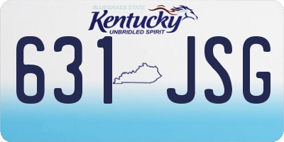KY license plate 631JSG