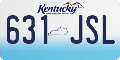 KY license plate 631JSL