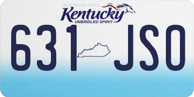 KY license plate 631JSO