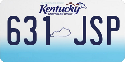 KY license plate 631JSP