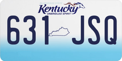 KY license plate 631JSQ