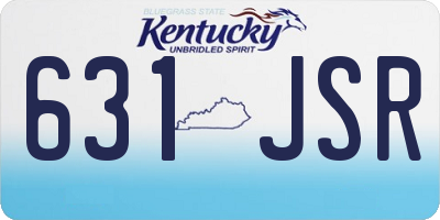 KY license plate 631JSR