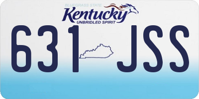 KY license plate 631JSS