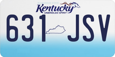 KY license plate 631JSV