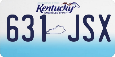 KY license plate 631JSX