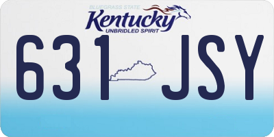 KY license plate 631JSY