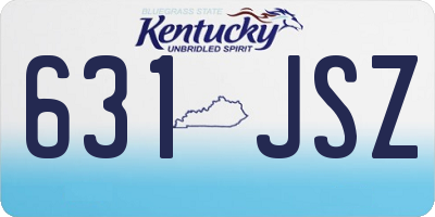 KY license plate 631JSZ