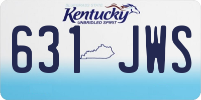 KY license plate 631JWS