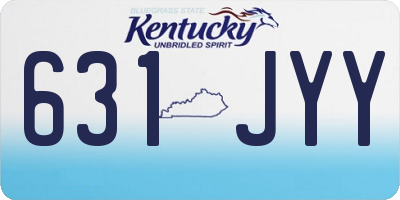 KY license plate 631JYY