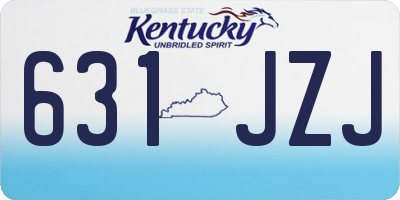 KY license plate 631JZJ