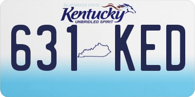 KY license plate 631KED
