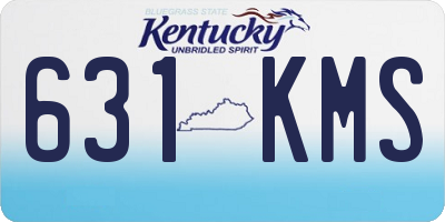 KY license plate 631KMS