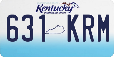 KY license plate 631KRM