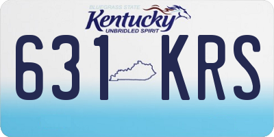 KY license plate 631KRS
