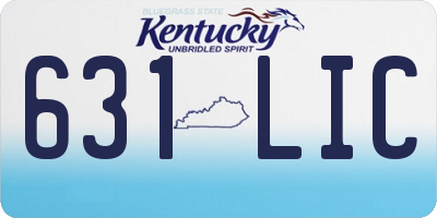 KY license plate 631LIC